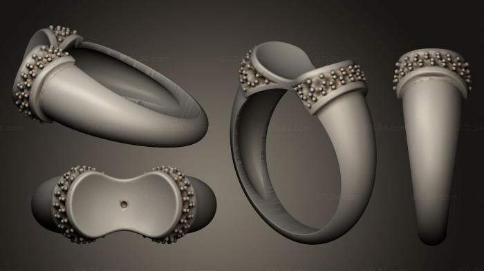 Ювелирные перстни и кольца (Кольцо 014, JVLRP_0122) 3D модель для ЧПУ станка